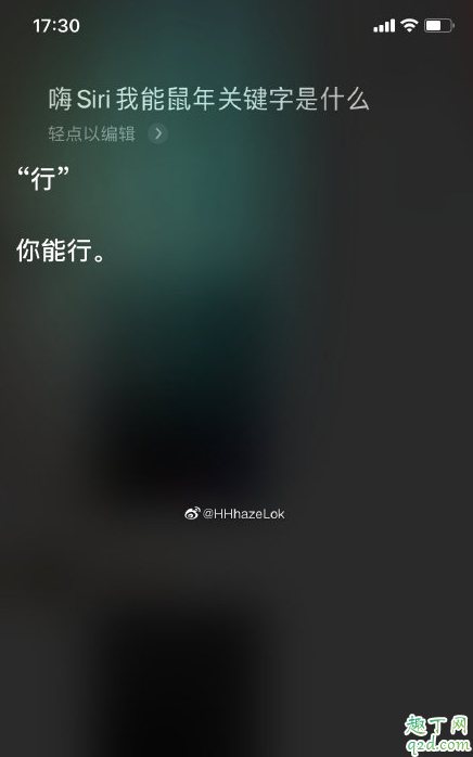 嘿siri我的鼠年關鍵字是什么 siri鼠年關鍵詞怎么玩5