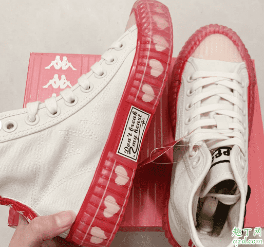 kappa2020情人節限定帆布鞋多少錢 kappa情人節限定粉白配色在哪買3